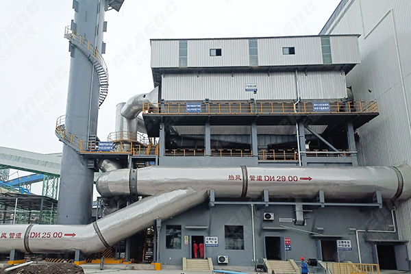 年產(chǎn)60萬(wàn)噸鋼渣粉磨生產(chǎn)線現(xiàn)場(chǎng)