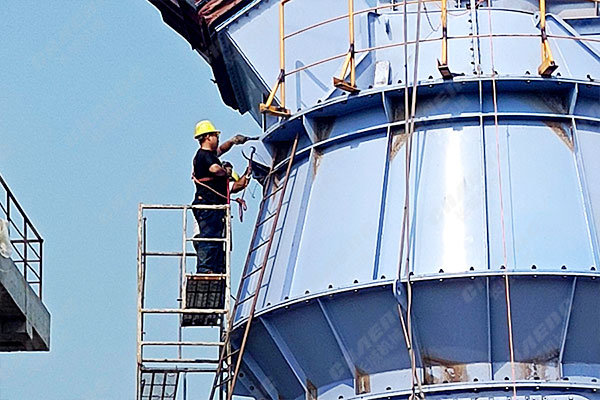 山東年產(chǎn)30萬噸礦粉線項目安裝現(xiàn)場